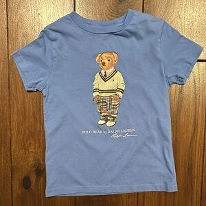Ralph Lauren Kids Blue Polo Bear T-Shirt